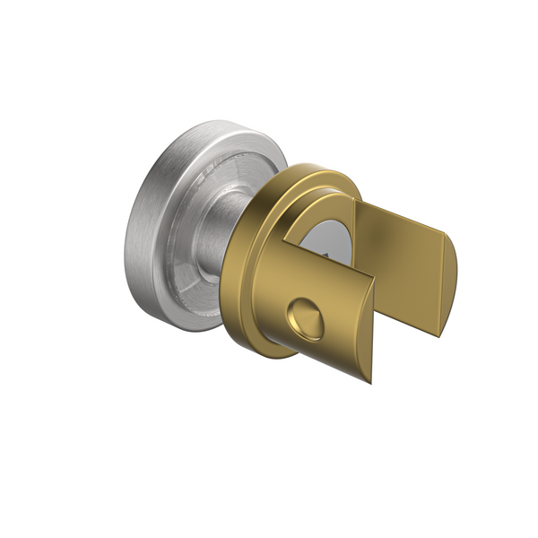 Bathroom Accessories Round Glass Mount Kit Satin Nickel