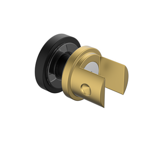 Bathroom Accessories Round Glass Mount Kit Matt Black