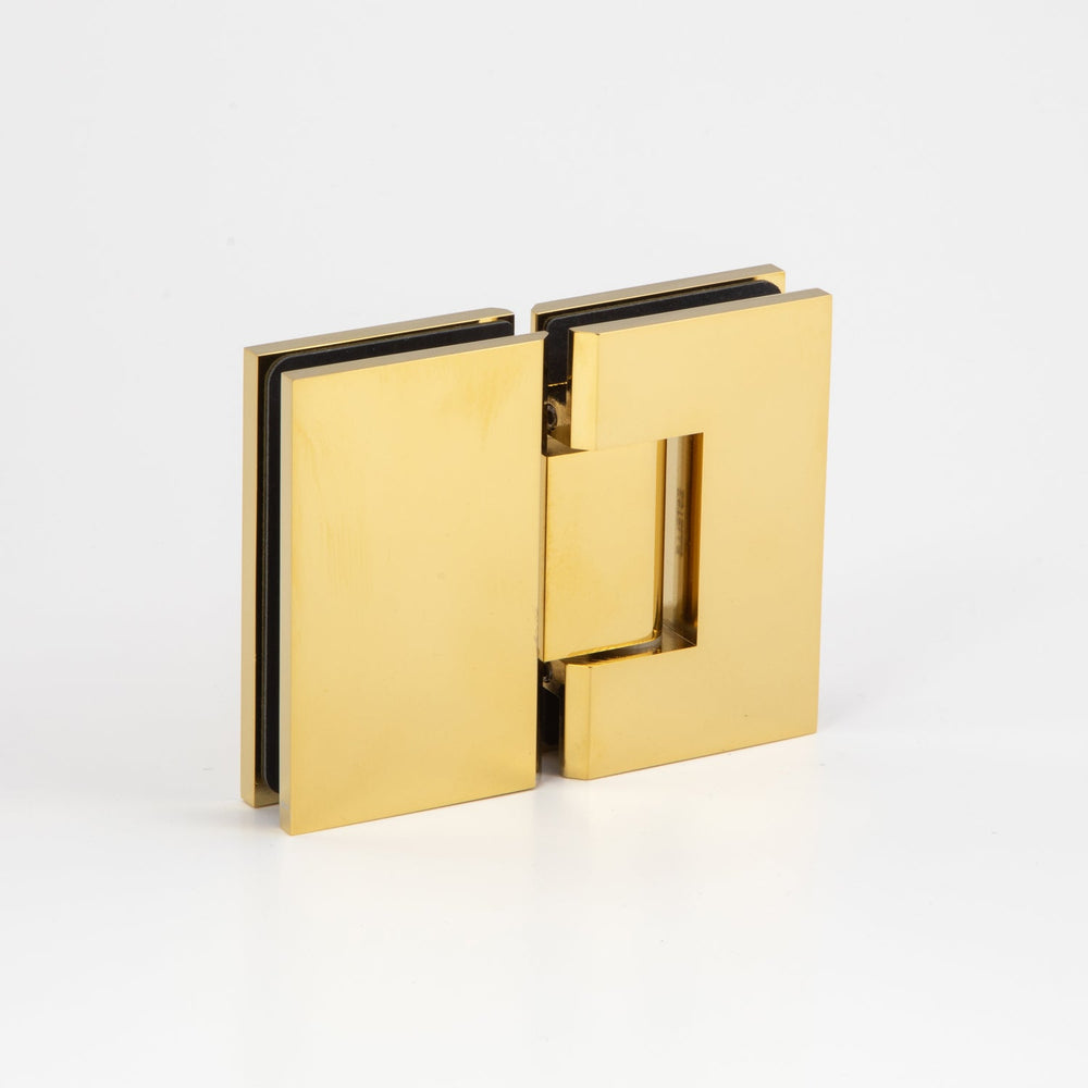 Boston 6-8mm Glass to Glass 180 Degree Shower Hinge - Polished Gold