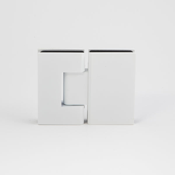 Boston 6-8mm Glass to Glass 180 Degree Shower Hinge - White
