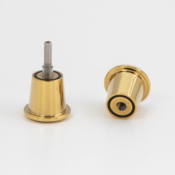 Round Door Knob Polished Brass