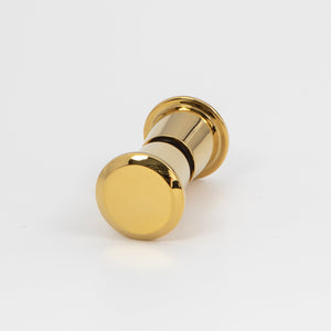 Round Door Knob Polished Brass