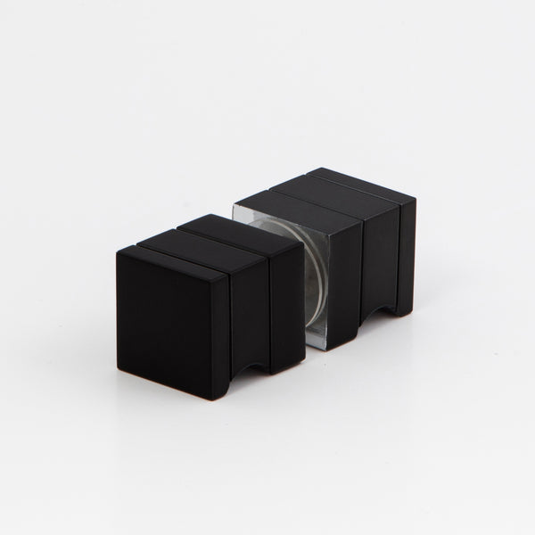 Square Door Knob Matte Black