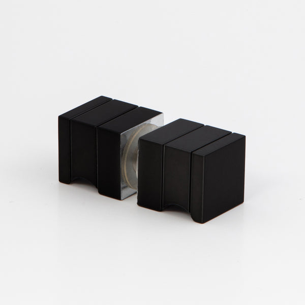 Square Door Knob Matte Black