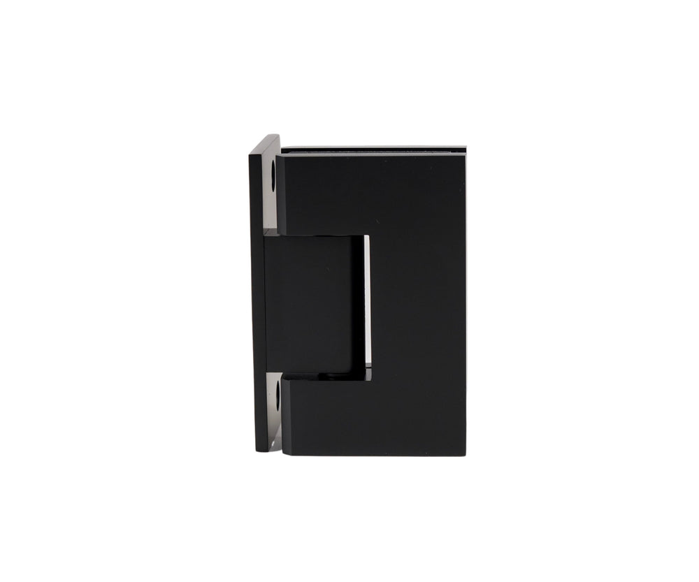 Boston Wall to Glass Hinge with L Type Mounting Plate Matte Black