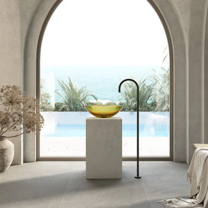Wow Translucency Oval Above Counter Basin Opal Yellow