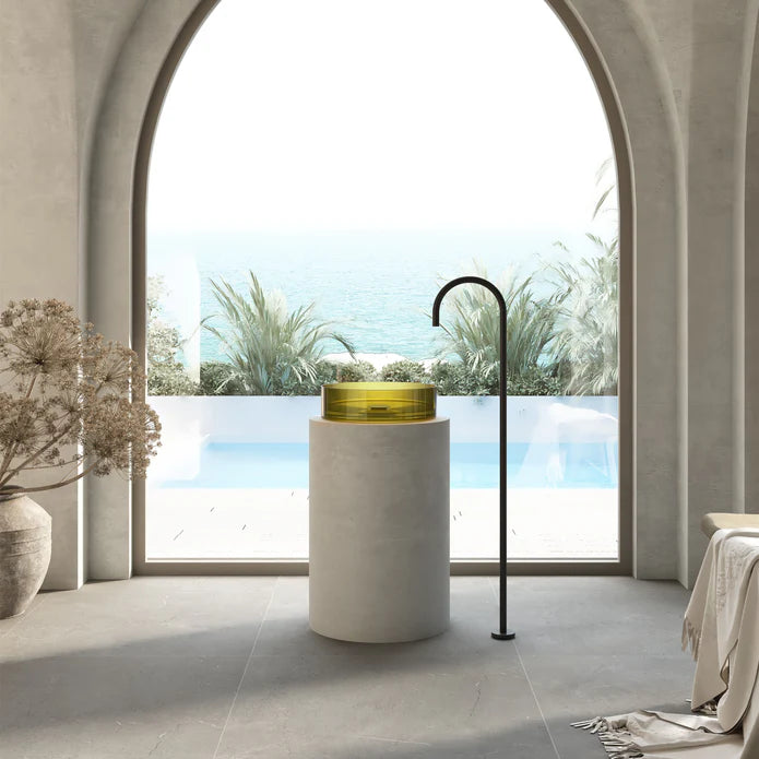 Wow Translucency Round  Above Counter Basin Opal Yellow