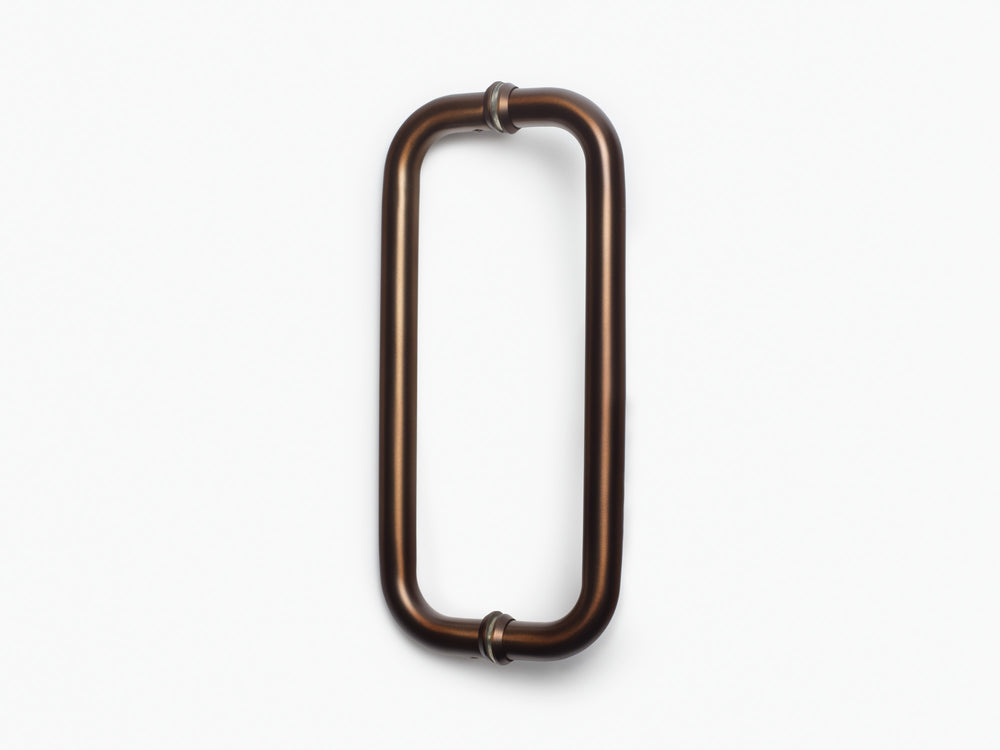 Round Double D Style Double Pull Shower Handle 275 mm - Copper Blush