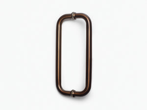 Round Double D Style Double Pull Shower Handle 275 mm - Copper Blush