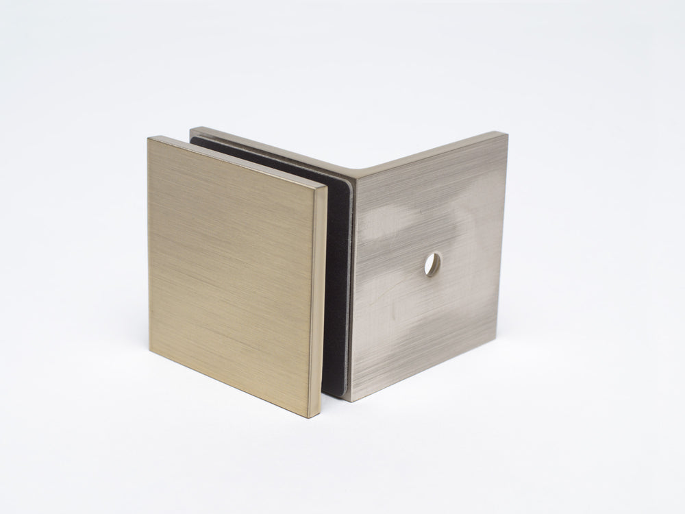 Industry Boutique 90 Degree Wall to Glass Bracket - Champagne Gold