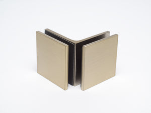 Industry Boutique Glass to Glass 90 Degree Bracket - Champagne Gold