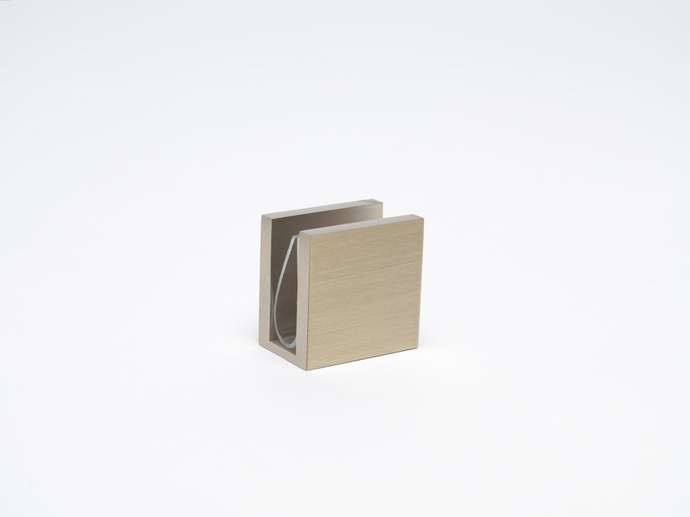 Boutique Range Wall to Glass 90 Degree 10mm Clamp Champagne Gold