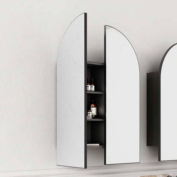 Cassa Designs Archied Shaving Cabinet Matte Black