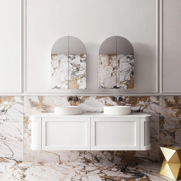 Cassa Designs Archied Shaving Cabinet Matte White