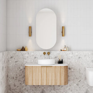 Cassa Designs Elli Pill 450mm Shaving Cabinet Matte White