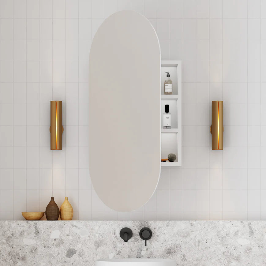 Cassa Designs Elli Pill 450mm Shaving Cabinet Matte White