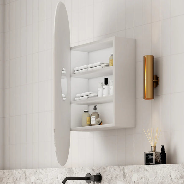 Cassa Designs Elli Pill 450mm Shaving Cabinet Matte White