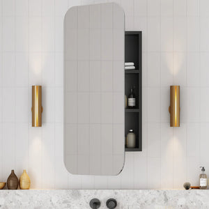 Cassa Designs Rec 450mm Shaving Cabinet Matt Black