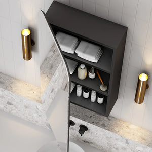 Cassa Designs Rec 450mm Shaving Cabinet Matt Black