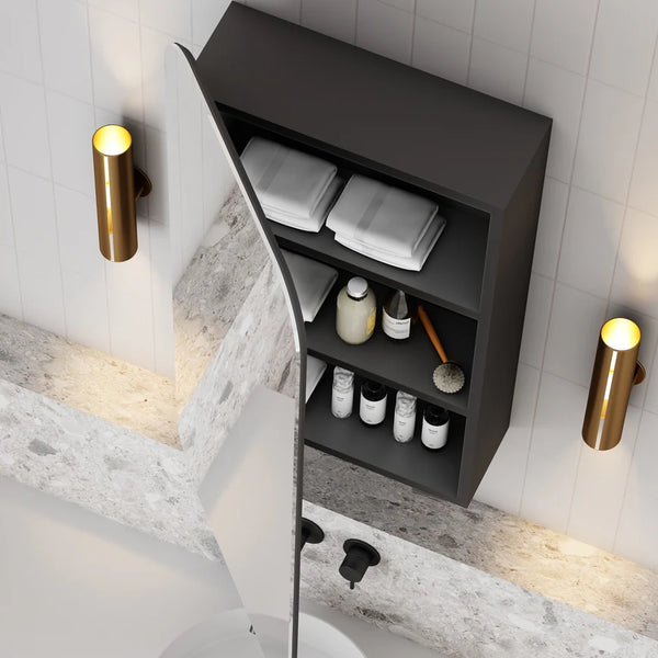 Cassa Designs Rec 450mm Shaving Cabinet Matt Black