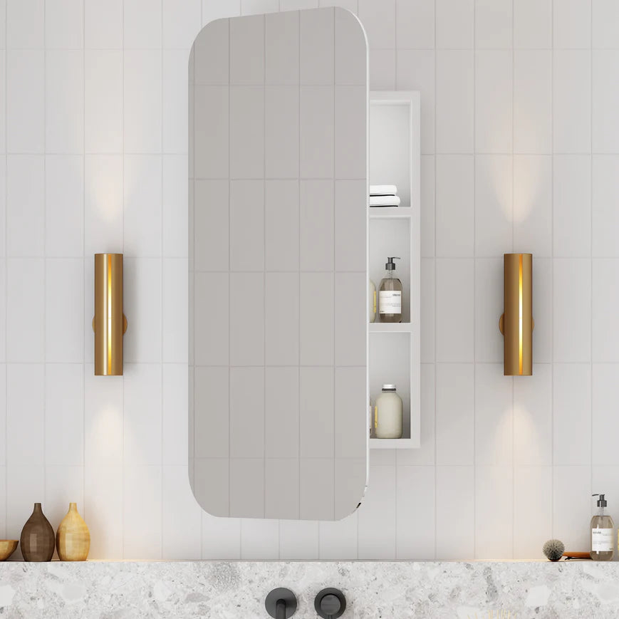 Cassa Designs Rec 450mm Shaving Cabinet Matt White