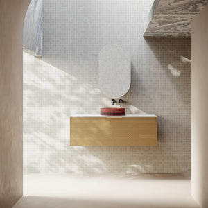 Cassa Designs Relievo Wall Hung Vanity - Single Relievo Oak