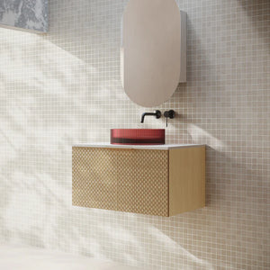Cassa Designs Relievo Wall Hung Vanity - Single Relievo Oak