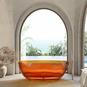 Cassa Design Wow Translucency Resin Stone Bath 1500mm Golden Beige