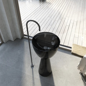 Wow Translucency Pedestal Basin Morion Black