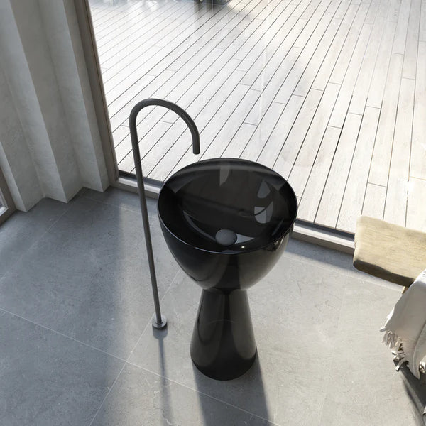 Wow Translucency Pedestal Basin Morion Black
