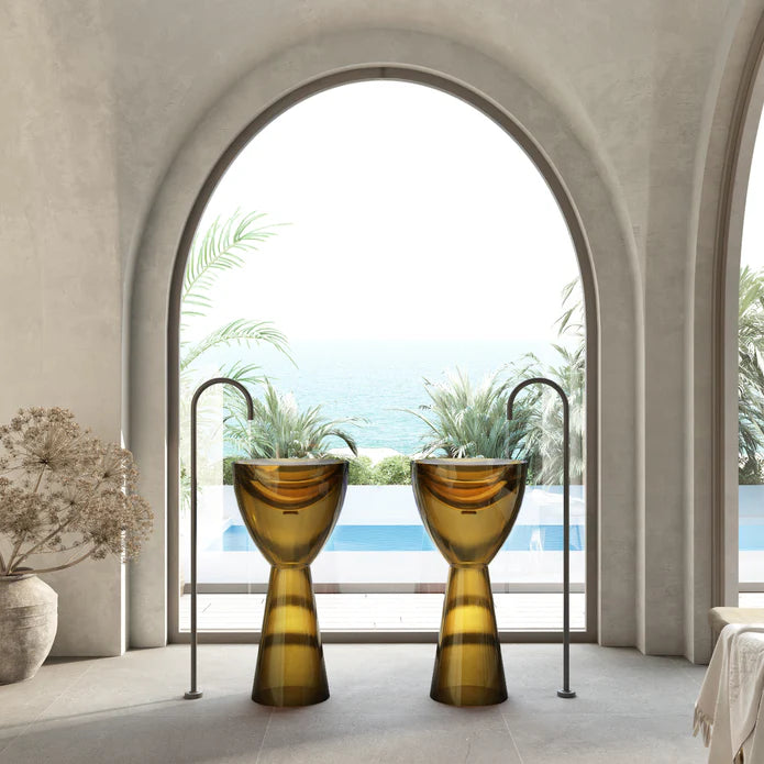 Wow Translucency Pedestal Basin Opal Yellow