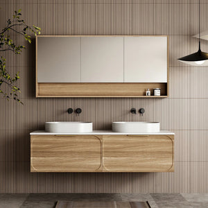 Cassa Designs Cicero Wall Hung Vanity - Double - Walnut