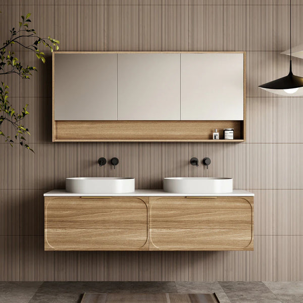 Cassa Designs Cicero Wall Hung Vanity - Double - Walnut