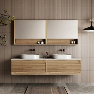Cassa Designs Cicero Wall Hung Vanity - Double - Walnut