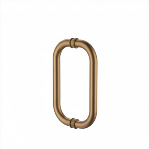 Round Double D Style Double Pull Shower Handle 166mm - Antique Brass
