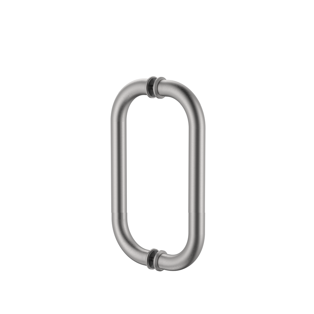 Round Double D Style Double Pull Shower Handle 166 mm Satin Nickel