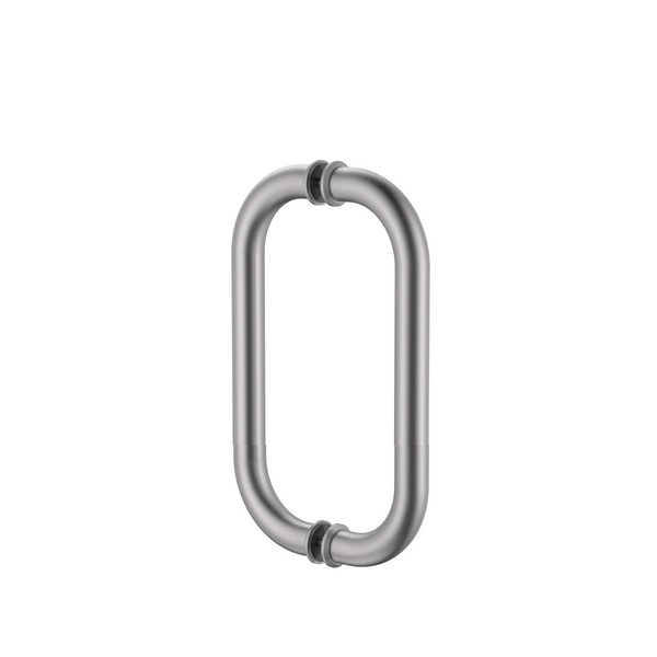 Round Double D Style Double Pull Shower Handle 166 mm Satin Nickel