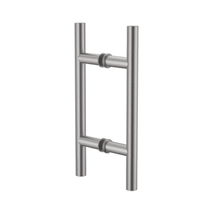 Round Double Pull Door Handle Ladder Style 210mm Satin Nickel