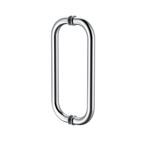 Round Double D Style Double Pull Shower Handle 275mm Polished Chrome