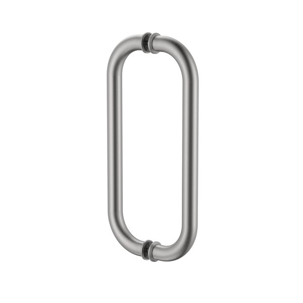 Round Double D Style Double Pull Shower Handle 275 mm Satin Nickel