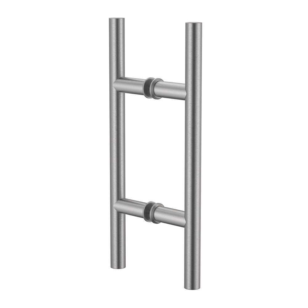 Round Double Pull Door Handle Ladder Style 310mm Satin Nickel