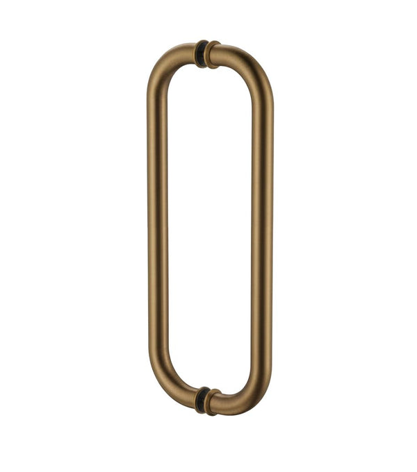 Round Double D Style Double Pull Shower Handle 450 mm Antique Brass