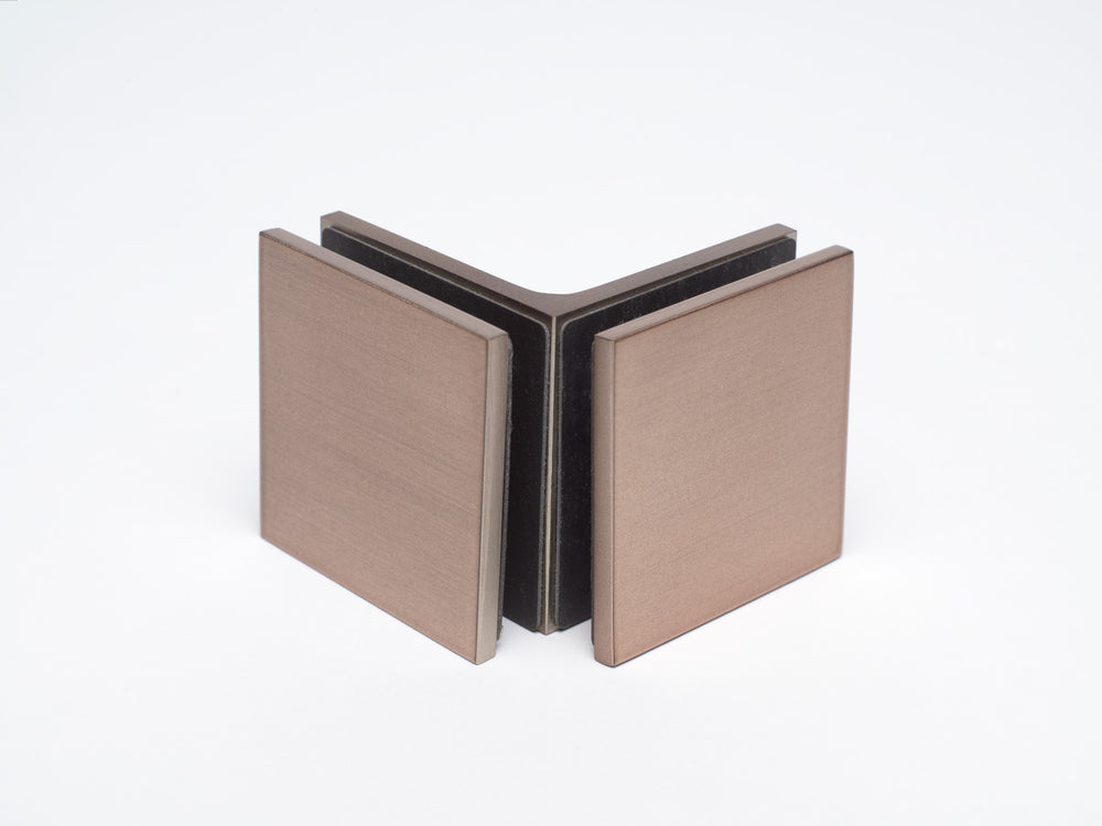 Industry Boutique Glass to Glass 90 Degree Bracket - Dusty Rose
