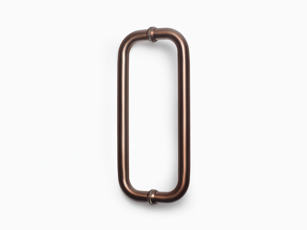 Round Double D Style Double Pull Shower Handle 166 mm - Ember Bronze