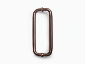 Round Double D Style Double Pull Shower Handle 166 mm - Ember Bronze