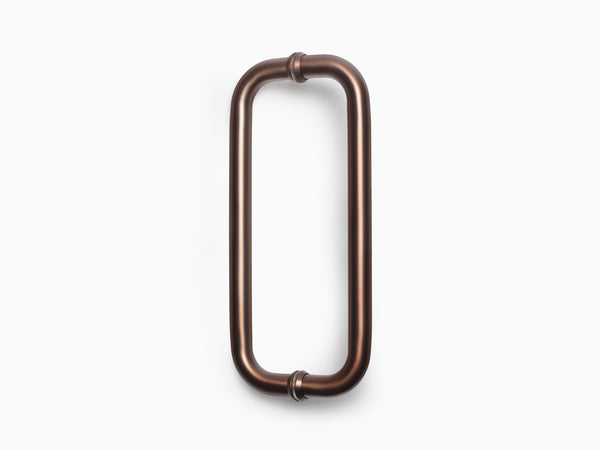 Round Double D Style Double Pull Shower Handle 275 mm - Ember Bronze