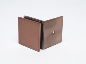 Boutique Range 90 Degree Wall to Glass Bracket - Ember Bronze