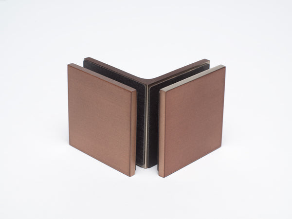Boutique Range Glass to Glass 90 Degree Bracket - Ember Bronze