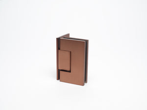 Boutique Range Wall to Glass 90 Degree Hinge with L Type Mounting Plate - Ember Bronze