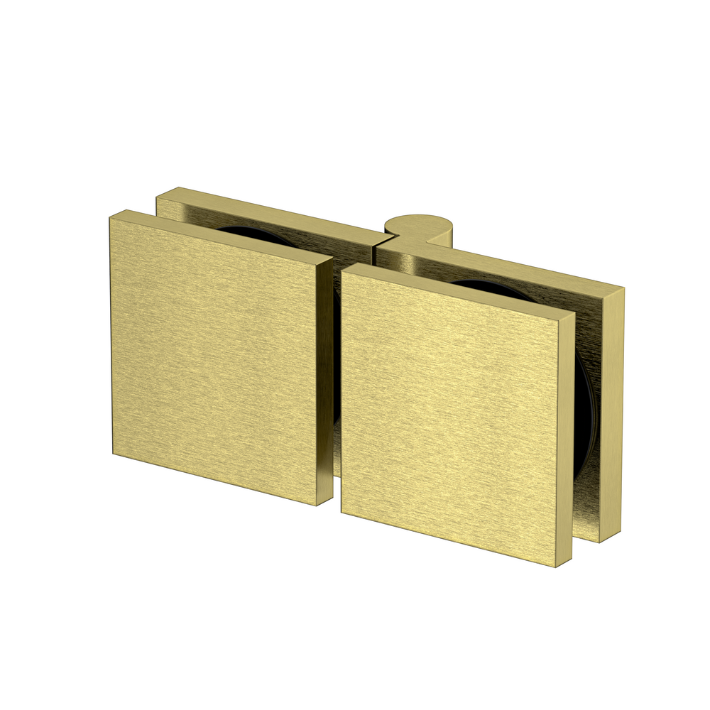 Stealth Bi-Fold Left handed Shower Hinge Raw Brushed Brass